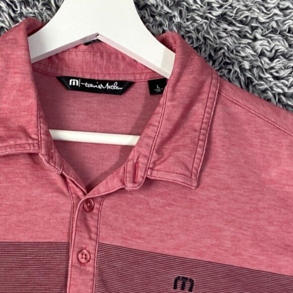 TRAVIS MATHEW Two Minute‎ Drill Polo Mens SZ L Pima Cotton Quick Dry Peru Golf - Picture 4 of 8